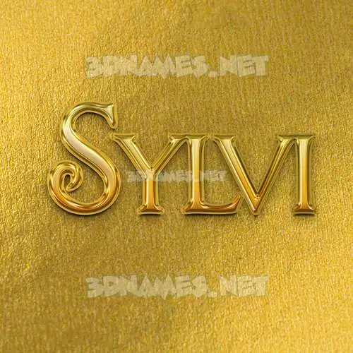 sylvi in All Gold style - 3D name wallpaper sylvi in All Gold style - 3D name wallpaper