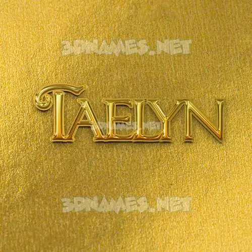 taelyn in All Gold style - 3D name wallpaper