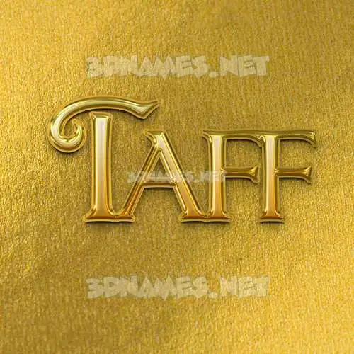 taff in All Gold style - 3D name wallpaper taff in All Gold style - 3D name wallpaper