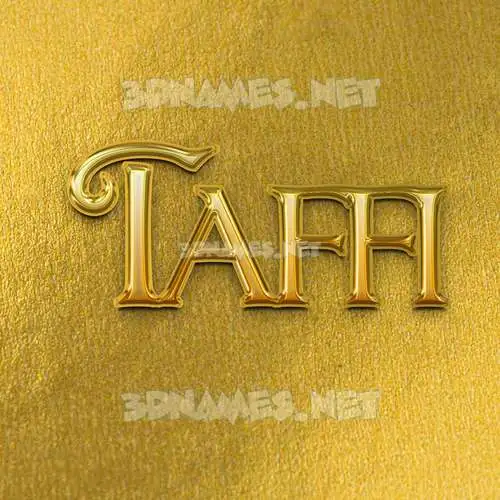 taffi in All Gold style - 3D name wallpaper taffi in All Gold style - 3D name wallpaper