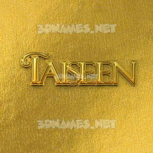 taiseen in All Gold style - 3D name wallpaper