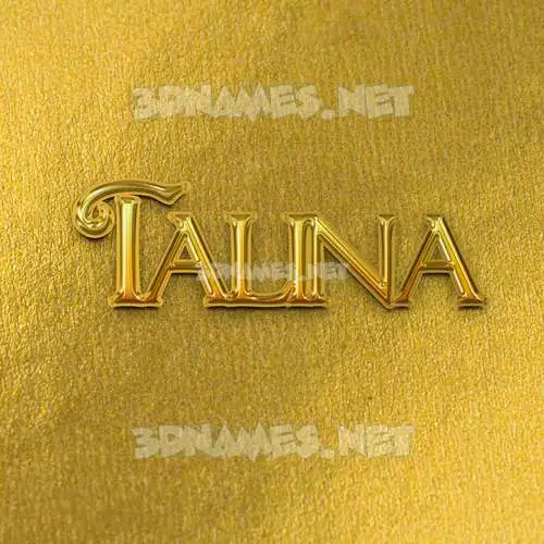 talina in All Gold style - 3D name wallpaper