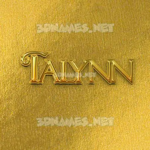 talynn in All Gold style - 3D name wallpaper