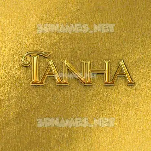 tanha in All Gold style - 3D name wallpaper tanha in All Gold style - 3D name wallpaper