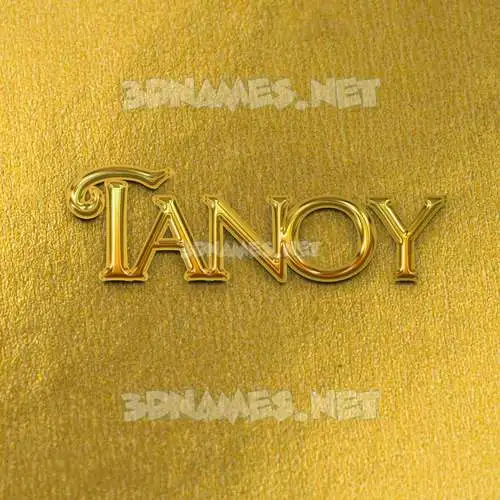 tanoy in All Gold style - 3D name wallpaper