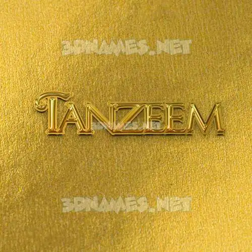 tanzeem in All Gold style - 3D name wallpaper