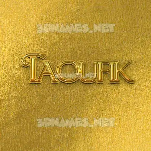 taoufik in All Gold style - 3D name wallpaper taoufik in All Gold style - 3D name wallpaper