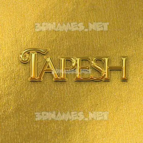 tapesh in All Gold style - 3D name wallpaper tapesh in All Gold style - 3D name wallpaper
