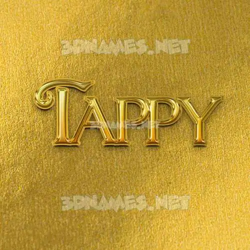 tappy in All Gold style - 3D name wallpaper tappy in All Gold style - 3D name wallpaper