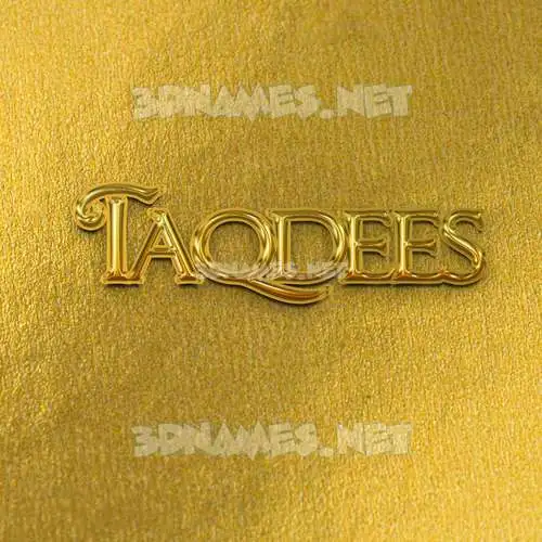 taqdees in All Gold style - 3D name wallpaper taqdees in All Gold style - 3D name wallpaper