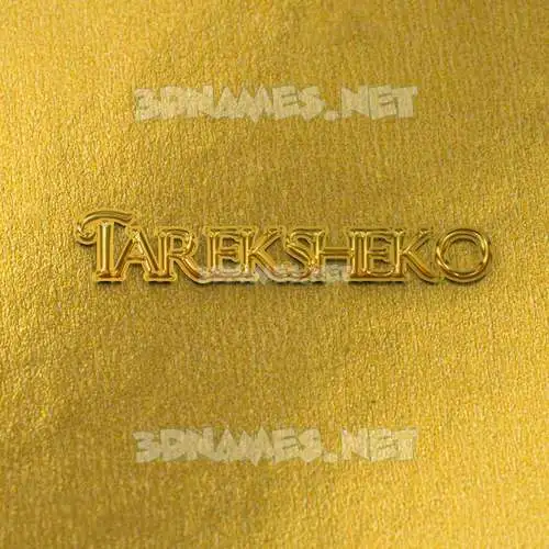 tareksheko in All Gold style - 3D name wallpaper tareksheko in All Gold style - 3D name wallpaper