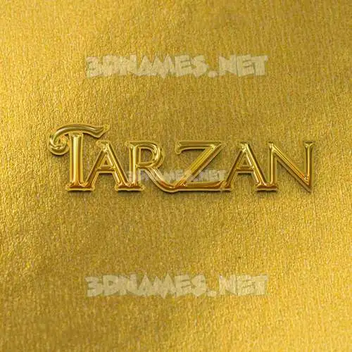 tarzan in All Gold style - 3D name wallpaper tarzan in All Gold style - 3D name wallpaper