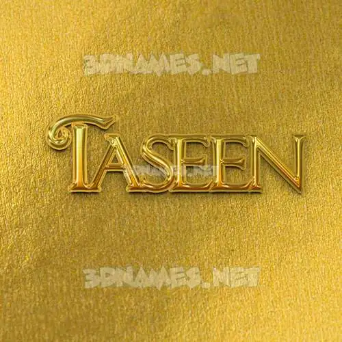 taseen in All Gold style - 3D name wallpaper taseen in All Gold style - 3D name wallpaper