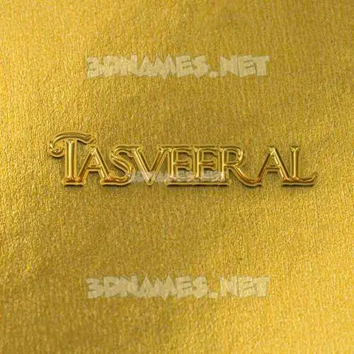 tasveeral in All Gold style - 3D name wallpaper tasveeral in All Gold style - 3D name wallpaper