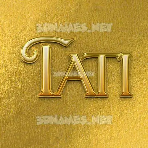 tati in All Gold style - 3D name wallpaper tati in All Gold style - 3D name wallpaper