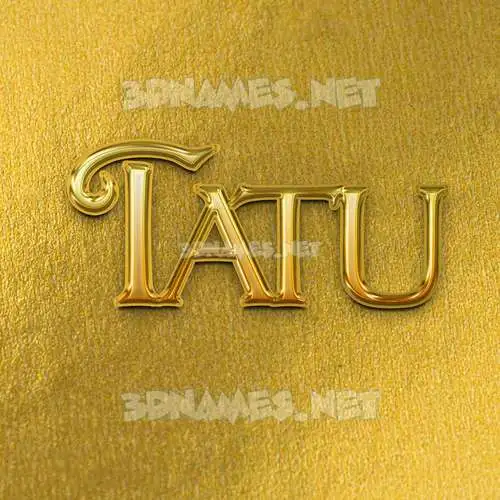 tatu in All Gold style - 3D name wallpaper tatu in All Gold style - 3D name wallpaper