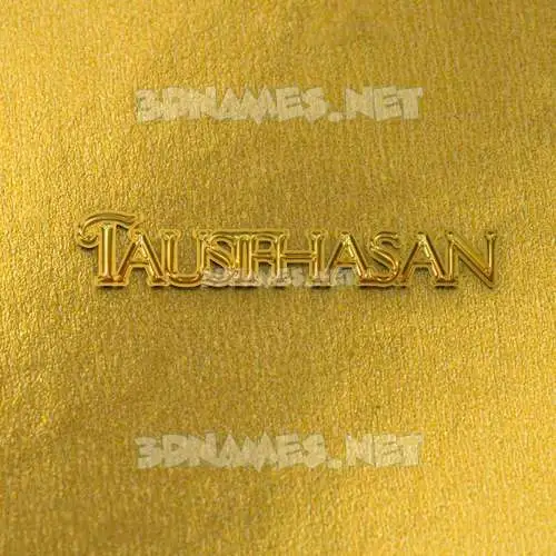 tausifhasan in All Gold style - 3D name wallpaper tausifhasan in All Gold style - 3D name wallpaper