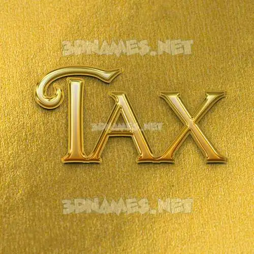 tax in All Gold style - 3D name wallpaper tax in All Gold style - 3D name wallpaper