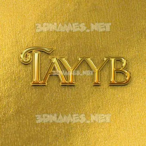 tayyb in All Gold style - 3D name wallpaper tayyb in All Gold style - 3D name wallpaper