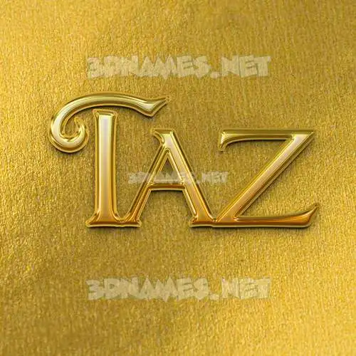 taz in All Gold style - 3D name wallpaper taz in All Gold style - 3D name wallpaper