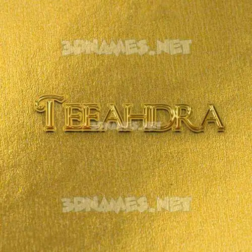 teeahdra in All Gold style - 3D name wallpaper teeahdra in All Gold style - 3D name wallpaper