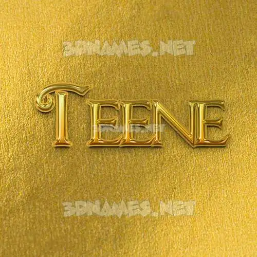 teene in All Gold style - 3D name wallpaper teene in All Gold style - 3D name wallpaper