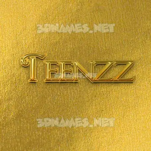 teenzz in All Gold style - 3D name wallpaper teenzz in All Gold style - 3D name wallpaper