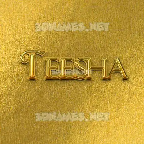 teesha in All Gold style - 3D name wallpaper teesha in All Gold style - 3D name wallpaper