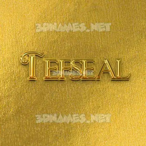 tefseal in All Gold style - 3D name wallpaper tefseal in All Gold style - 3D name wallpaper