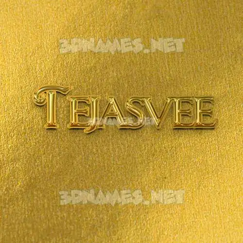 tejasvee in All Gold style - 3D name wallpaper