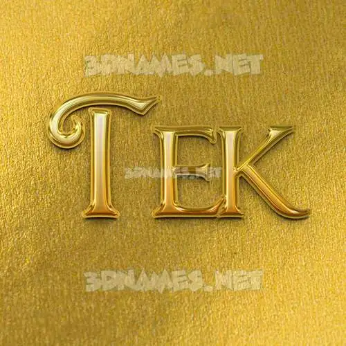tek in All Gold style - 3D name wallpaper tek in All Gold style - 3D name wallpaper