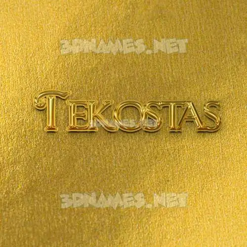tekostas in All Gold style - 3D name wallpaper tekostas in All Gold style - 3D name wallpaper