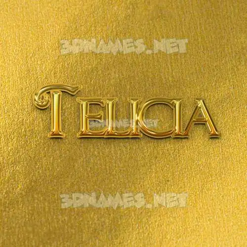 telicia in All Gold style - 3D name wallpaper telicia in All Gold style - 3D name wallpaper