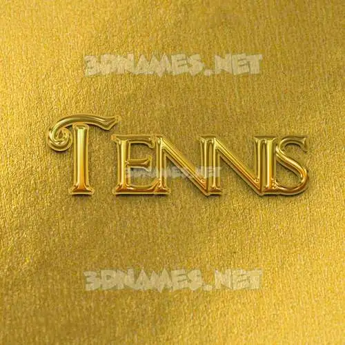 tennis in All Gold style - 3D name wallpaper tennis in All Gold style - 3D name wallpaper