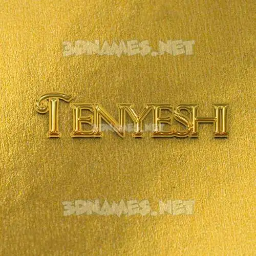 tenyeshi in All Gold style - 3D name wallpaper tenyeshi in All Gold style - 3D name wallpaper