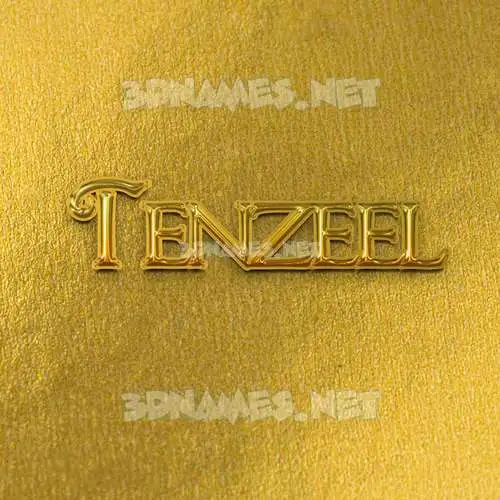 tenzeel in All Gold style - 3D name wallpaper tenzeel in All Gold style - 3D name wallpaper