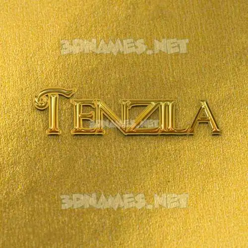 tenzila in All Gold style - 3D name wallpaper tenzila in All Gold style - 3D name wallpaper