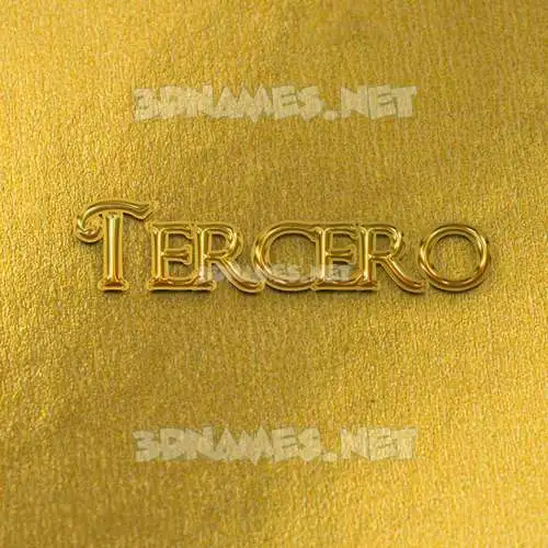 tercero in All Gold style - 3D name wallpaper tercero in All Gold style - 3D name wallpaper