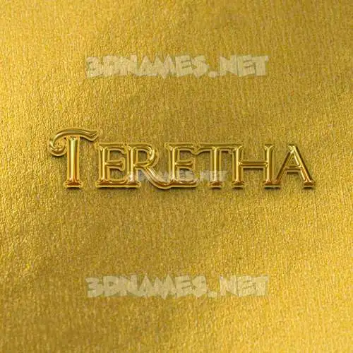 teretha in All Gold style - 3D name wallpaper teretha in All Gold style - 3D name wallpaper