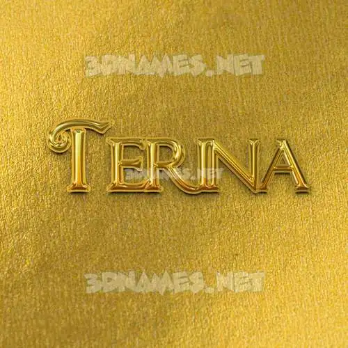 terina in All Gold style - 3D name wallpaper