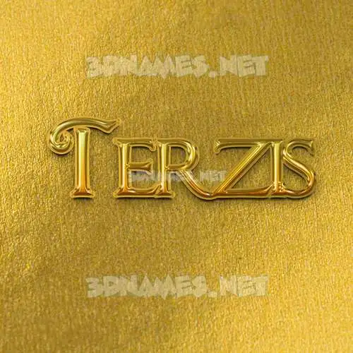 terzis in All Gold style - 3D name wallpaper