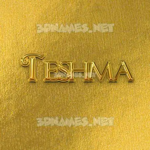 teshma in All Gold style - 3D name wallpaper teshma in All Gold style - 3D name wallpaper