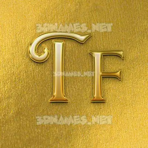 tf in All Gold style - 3D name wallpaper tf in All Gold style - 3D name wallpaper