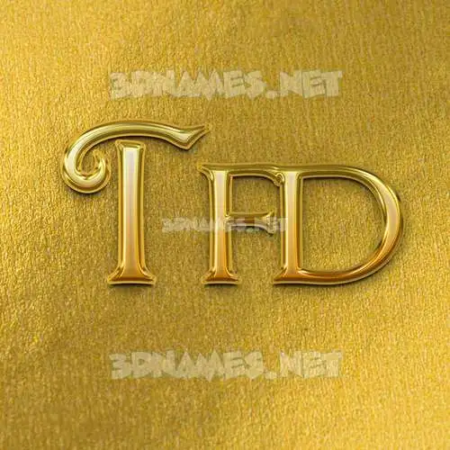 tfd in All Gold style - 3D name wallpaper tfd in All Gold style - 3D name wallpaper