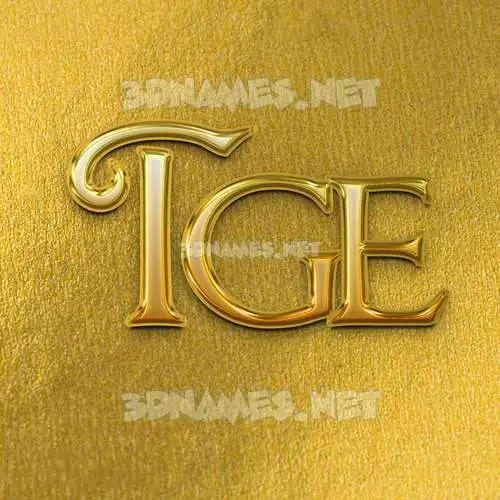 tge in All Gold style - 3D name wallpaper tge in All Gold style - 3D name wallpaper