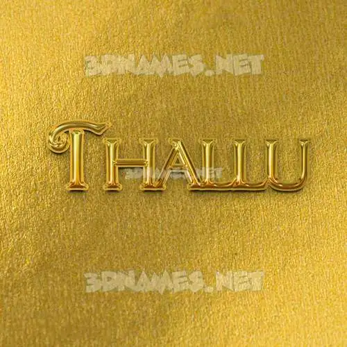 thallu in All Gold style - 3D name wallpaper thallu in All Gold style - 3D name wallpaper