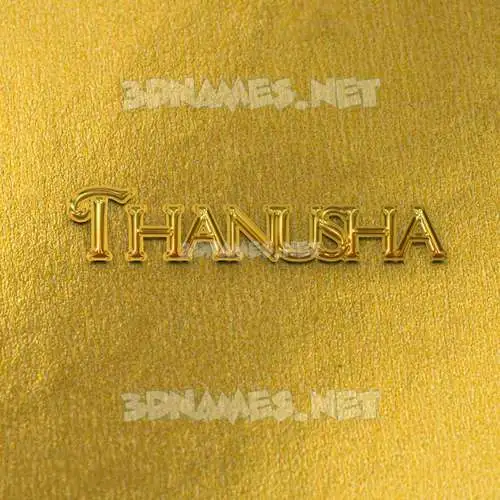 thanusha in All Gold style - 3D name wallpaper thanusha in All Gold style - 3D name wallpaper