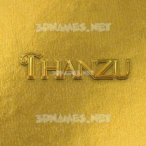 thanzu in All Gold style - 3D name wallpaper thanzu in All Gold style - 3D name wallpaper