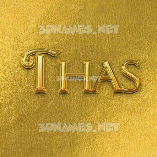 thas in All Gold style - 3D name wallpaper thas in All Gold style - 3D name wallpaper