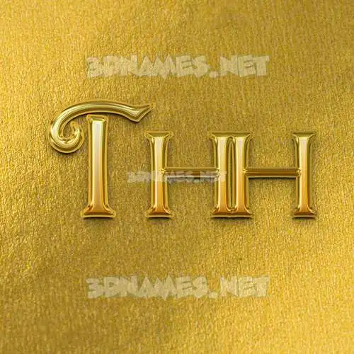thh in All Gold style - 3D name wallpaper thh in All Gold style - 3D name wallpaper
